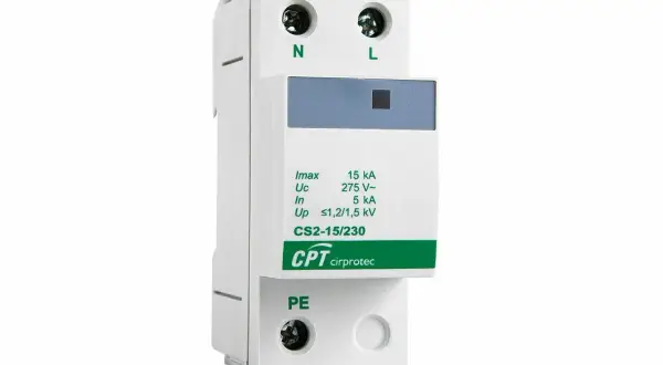 Dispositivo de protección contra sobretensiones, un magnetotérmico que es esencial para la seguridad eléctrica.