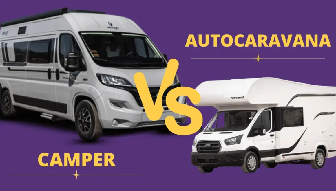 Comparativa entre un camper y una autocaravana, dos tipos de vehículos para viajar.