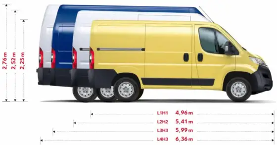 ¿Cuánto mide de alto una Ford Transit camper? Guía H2 y H3
